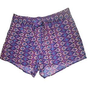 Swimsuits For All Sasha Geometricl Tie-Waist Beach Cover-up Shorts NWT 14-16